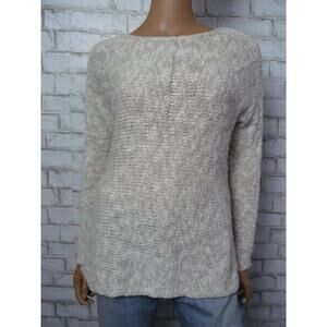 $200 Vince Chunky Knit Tan Linen Blend Boatneck Sweater XS NEW